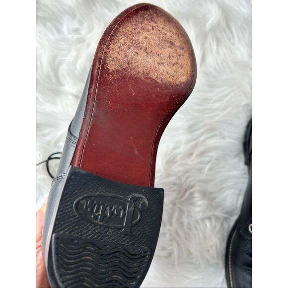 Justin Women's Leather Lace-Up Ankle Roper Western Boots Black L506 Size 8.5 - Picture 3 of 10